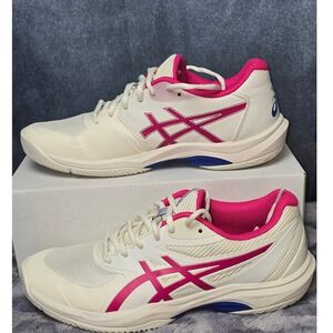 NWOT Asics Game FF Court Tennis Cream/Rose Pink Athletic Sneakers Womens 9